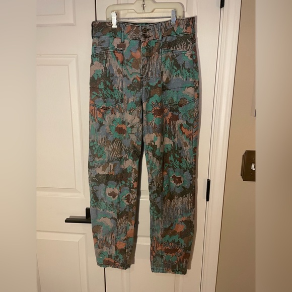 Anthropologie Pilcro Utility Eclectic Camo Trousers Size 27 - Picture 3 of 9